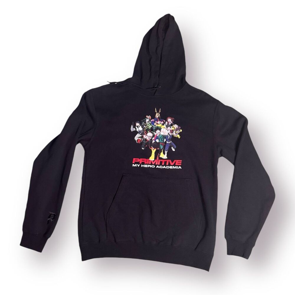 Primitive Skateboards Hoodie My Hero Academia‎ Pullover Black Size Large